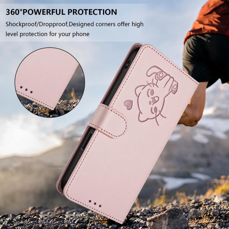 Embossed Heart Cat Leather Phone Case with Hand Strap, For iPhone 14 Pro Max, For iPhone 7 / 8 / SE 2022, For iPhone 13 Pro Max, For iPhone 13 Pro