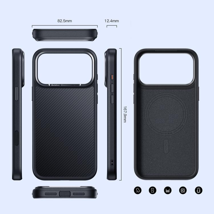 Carbon Fiber Kevlar MagSafe Magnetic Phone Case, For iPhone 17 Pro Max, For iPhone 17 Pro, For iPhone 17, For iPhone Air