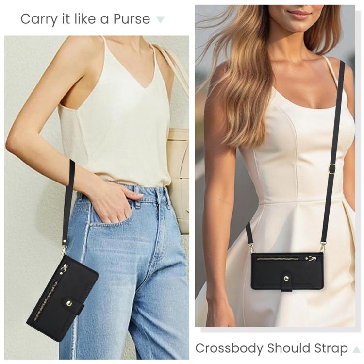 Seven Card Slots Zipper Wallet Leather Phone Case with Lanyard, For iPhone 17 Pro Max, For iPhone 17 Pro, For iPhone 17, For iPhone Air, For iPhone 16 Pro Max, For iPhone 16 Pro
