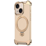 Borderless MagSafe Ring Holder Plain Leather Phone Case, For iPhone 14 Pro Max, For iPhone 13 Pro Max, For iPhone 13 Pro, For iPhone 13