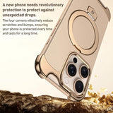 Borderless MagSafe Ring Holder Plain Leather Phone Case, For iPhone 14 Pro Max, For iPhone 13 Pro Max, For iPhone 13 Pro, For iPhone 13