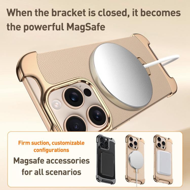 Borderless MagSafe Ring Holder Plain Leather Phone Case, For iPhone 14 Pro Max, For iPhone 13 Pro Max, For iPhone 13 Pro, For iPhone 13
