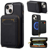 LC.IMEEKE L6 Series Zipper Card Bag MagSafe Magnetic Phone Case, For iPhone 15, For iPhone 14 Plus, For iPhone 14, For iPhone 13, For iPhone 13 mini, For iPhone 12 / 12 Pro, For iPhone 12 mini, For iPhone 11