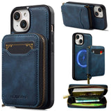 LC.IMEEKE L6 Series Zipper Card Bag MagSafe Magnetic Phone Case, For iPhone 15, For iPhone 14 Plus, For iPhone 14, For iPhone 13, For iPhone 13 mini, For iPhone 12 / 12 Pro, For iPhone 12 mini, For iPhone 11