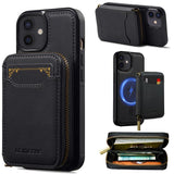 LC.IMEEKE L6 Series Zipper Card Bag MagSafe Magnetic Phone Case, For iPhone 15, For iPhone 14 Plus, For iPhone 14, For iPhone 13, For iPhone 13 mini, For iPhone 12 / 12 Pro, For iPhone 12 mini, For iPhone 11