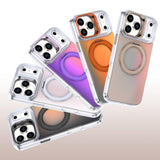 Gradient Discolor Rotating Holder Lens Kickstand Magsafe Phone Case, For iPhone 17 Pro Max, For iPhone 17 Pro, For iPhone Air