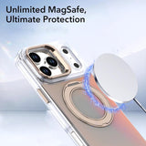 Gradient Discolor Rotating Holder Lens Kickstand Magsafe Phone Case, For iPhone 17 Pro Max, For iPhone 17 Pro, For iPhone Air