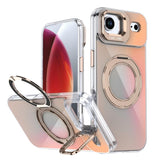 Gradient Discolor Rotating Holder Lens Kickstand Magsafe Phone Case, For iPhone 17 Pro Max, For iPhone 17 Pro, For iPhone Air