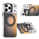 Gradient Discolor Rotating Holder Lens Kickstand Magsafe Phone Case, For iPhone 17 Pro Max, For iPhone 17 Pro, For iPhone Air