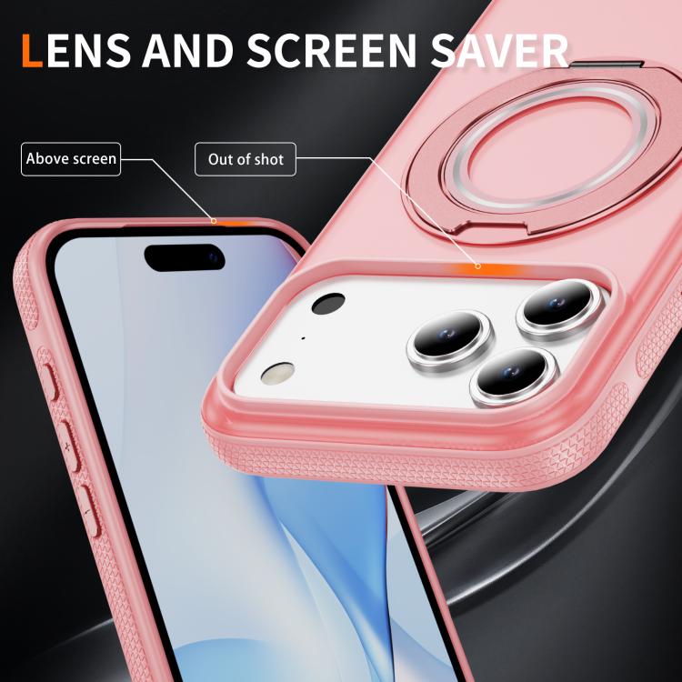 Skin Feel Translucent PC Gear Holder C MagSafe Phone Case, For iPhone 18 Pro / 17 Pro, For iPhone 18 Pro Max / 17 Pro Max, For iPhone Air