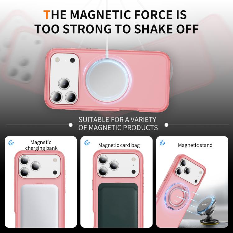Skin Feel Translucent PC Gear Holder C MagSafe Phone Case, For iPhone 18 Pro / 17 Pro, For iPhone 18 Pro Max / 17 Pro Max, For iPhone Air