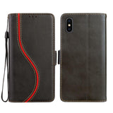 Side Buckle S Curve Leather Phone Case, For iPhone XS Max, For iPhone 7 Plus / 8 Plus