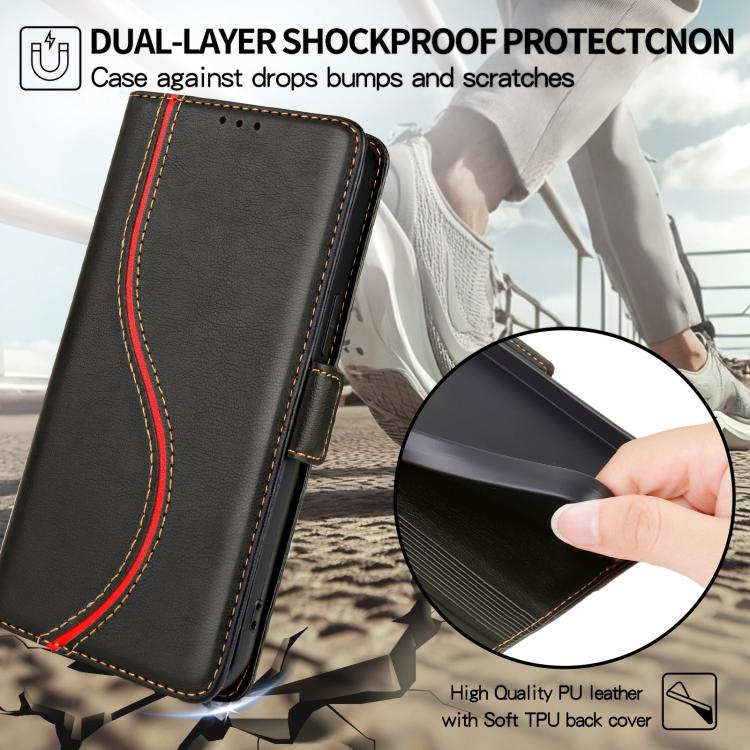 Side Buckle S Curve Leather Phone Case, For iPhone XS Max, For iPhone 7 Plus / 8 Plus