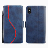 Side Buckle S Curve Leather Phone Case, For iPhone XS Max, For iPhone 7 Plus / 8 Plus