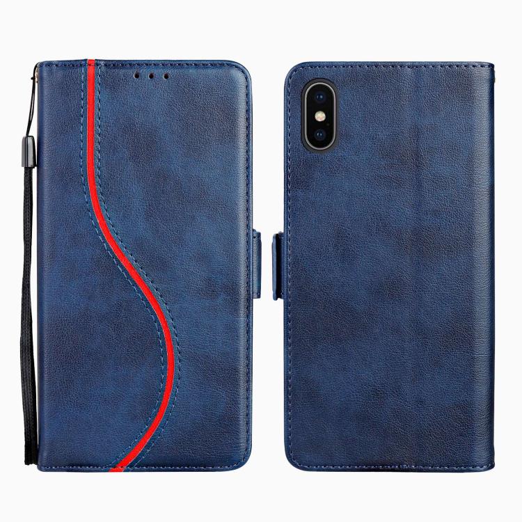 Side Buckle S Curve Leather Phone Case, For iPhone XS Max, For iPhone 7 Plus / 8 Plus