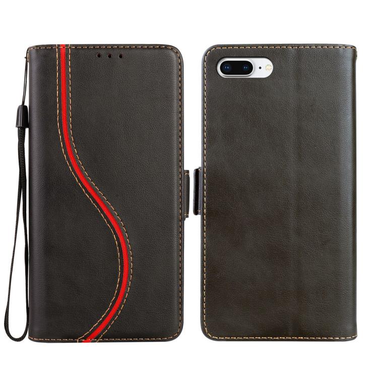 Side Buckle S Curve Leather Phone Case, For iPhone XS Max, For iPhone 7 Plus / 8 Plus