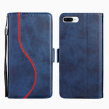 Side Buckle S Curve Leather Phone Case, For iPhone XS Max, For iPhone 7 Plus / 8 Plus
