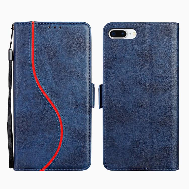 Side Buckle S Curve Leather Phone Case, For iPhone XS Max, For iPhone 7 Plus / 8 Plus