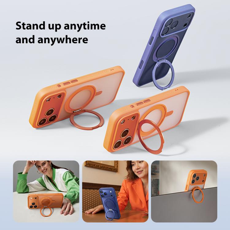 MOMAX Magsafe Magnetic Metal Rotating Holder Phone Case, For iPhone 17, For iPhone Air