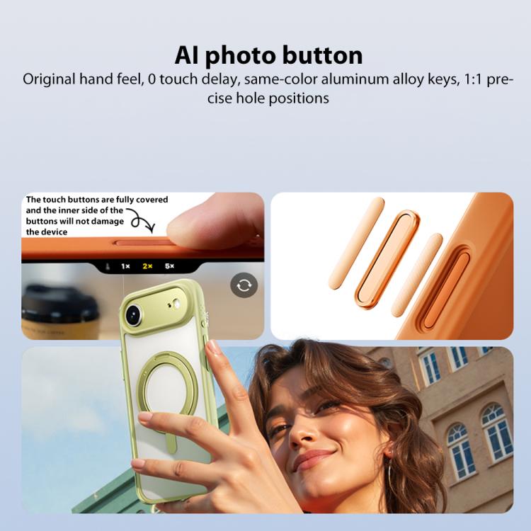 MOMAX Magsafe Magnetic Metal Rotating Holder Phone Case, For iPhone 17, For iPhone Air