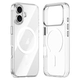 ZGA Magsafe Metal Buttons Clear PC Hybrid TPU Phone Case, For iPhone 17 Pro Max, For iPhone 17 Pro, For iPhone 17