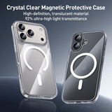 ZGA Magsafe Metal Buttons Clear PC Hybrid TPU Phone Case, For iPhone 17 Pro Max, For iPhone 17 Pro, For iPhone 17