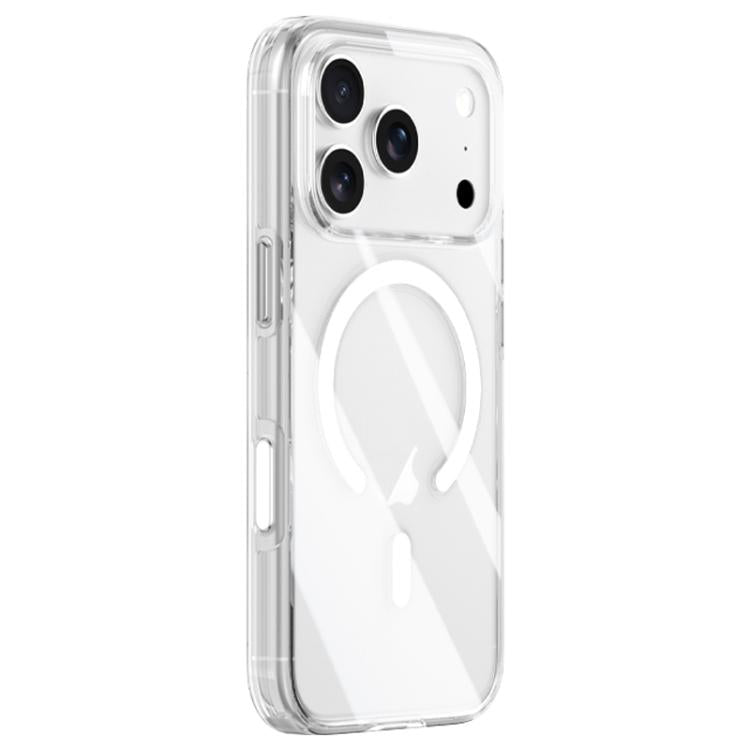 ZGA Magsafe Metal AI Buttons Clear PC Hybrid TPU Phone Case, For iPhone 17 Pro Max, For iPhone 17 Pro, For iPhone 17