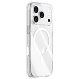 ZGA Magsafe Metal AI Buttons Clear PC Hybrid TPU Phone Case, For iPhone 17 Pro Max, For iPhone 17 Pro, For iPhone 17