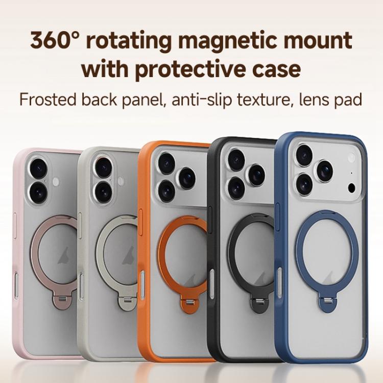 ZGA 360 Pivot Holder Magsafe PC Hybrid TPU Phone Case, For iPhone 17, For iPhone Air