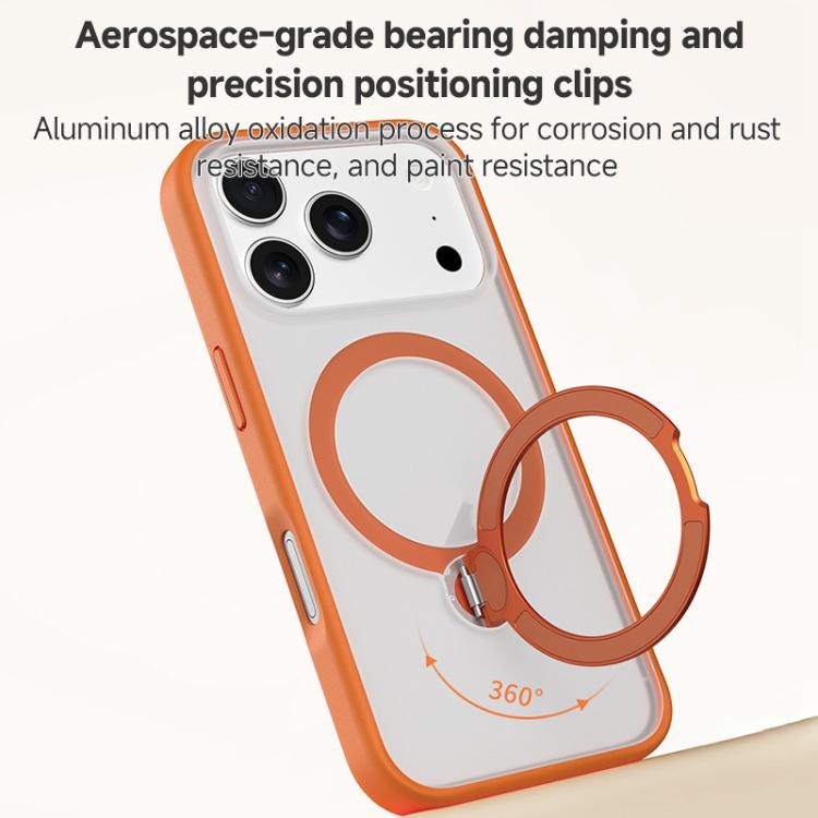 ZGA 360 Pivot Holder Magsafe PC Hybrid TPU Phone Case, For iPhone 17, For iPhone Air