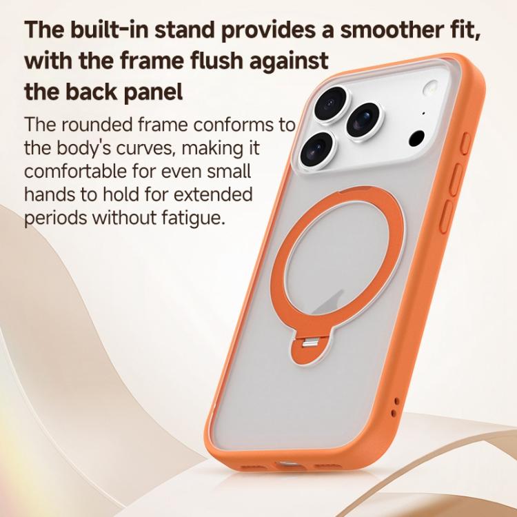 ZGA 360 Pivot Holder Magsafe PC Hybrid TPU Phone Case, For iPhone 17, For iPhone Air