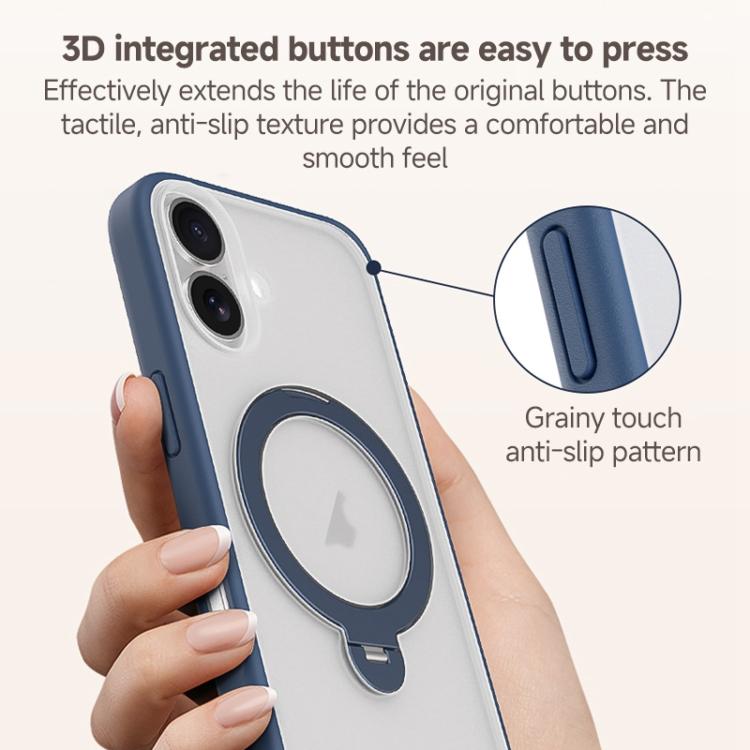ZGA 360 Pivot Holder Magsafe PC Hybrid TPU Phone Case, For iPhone 17, For iPhone Air