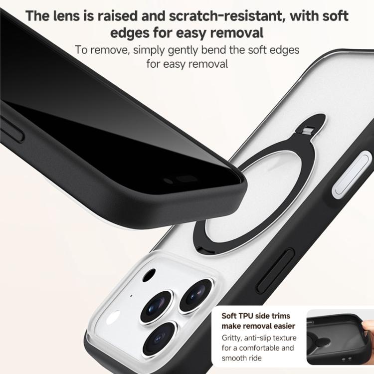 ZGA 360 Pivot Holder Magsafe PC Hybrid TPU Phone Case, For iPhone 17, For iPhone Air