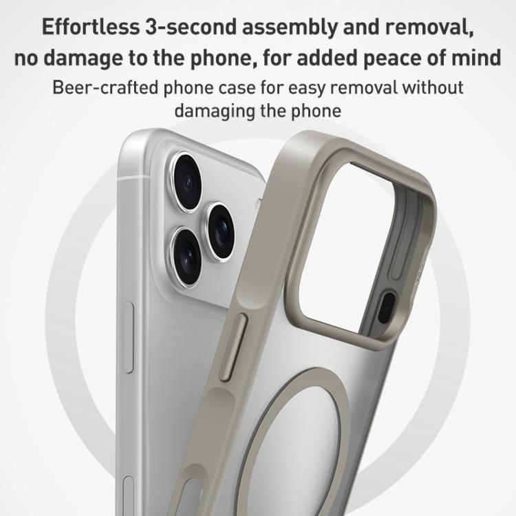 ZGA Matte Clear Magsafe PC Hybrid TPU Phone Case, For iPhone 17, For iPhone Air