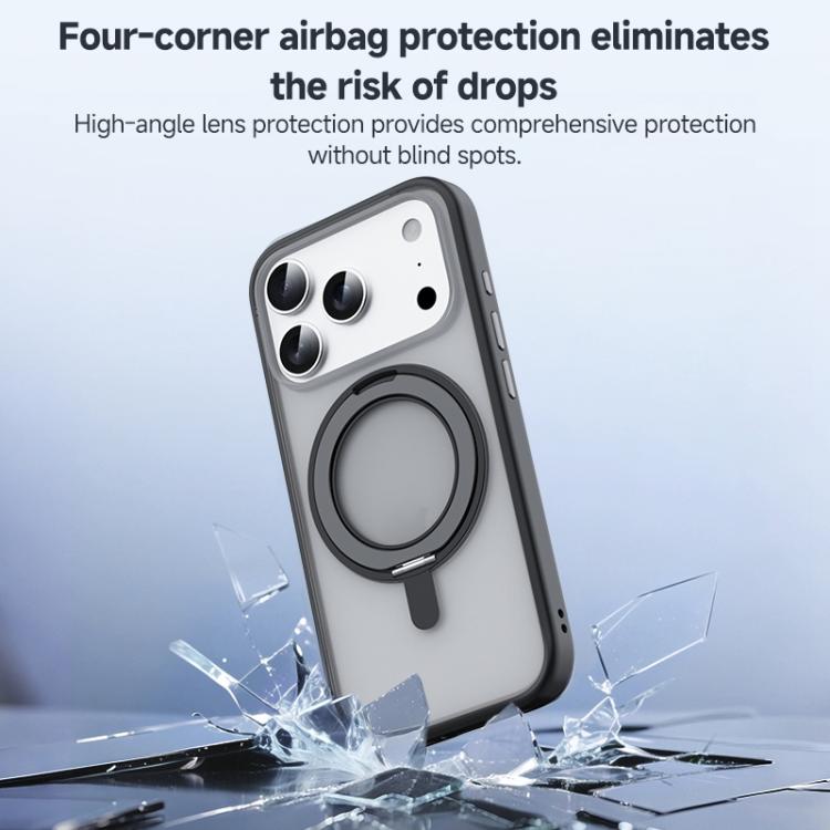 ZGA Feitian 360 Rotation Holder Magsafe PC Hybrid TPU Phone Case, For iPhone 17, For iPhone Air