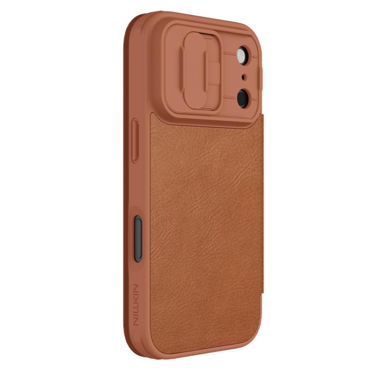 NILLKIN QIN Series Pro Sliding Camera Cover Design Leather Phone Case, For iPhone 17 Pro, For iPhone 17, For iPhone Air