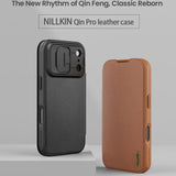 NILLKIN QIN Series Pro Sliding Camera Cover Design Leather Phone Case, For iPhone 17 Pro, For iPhone 17, For iPhone Air