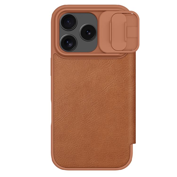 NILLKIN QIN Series Pro Sliding Camera Cover Design Leather Phone Case, For iPhone 17 Pro, For iPhone 17, For iPhone Air