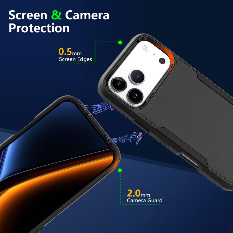 2 in 1 PC Hybrid TPU Phone Case, For iPhone 17 Pro Max, For iPhone 17 Pro, For iPhone 17, For iPhone Air