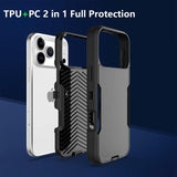 2 in 1 PC Hybrid TPU Phone Case, For iPhone 17 Pro Max, For iPhone 17 Pro, For iPhone 17, For iPhone Air
