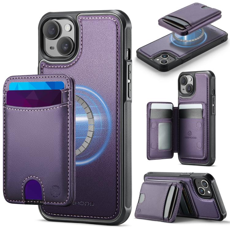 JEEHOOD J10 Flip Card Bag MagSafe Split RFID Leather Phone Case, For iPhone 13 Pro, For iPhone 13, For iPhone 12, For iPhone 12 Pro Max, For iPhone 12 Pro, For iPhone 11 Pro Max, For iPhone 11, For iPhone 11 Pro
