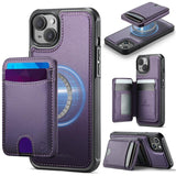 JEEHOOD J10 Flip Card Bag MagSafe Split RFID Leather Phone Case, For iPhone 13 Pro, For iPhone 13, For iPhone 12, For iPhone 12 Pro Max, For iPhone 12 Pro, For iPhone 11 Pro Max, For iPhone 11, For iPhone 11 Pro