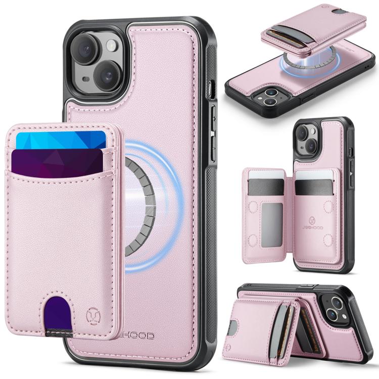 JEEHOOD J10 Flip Card Bag MagSafe Split RFID Leather Phone Case, For iPhone 13 Pro, For iPhone 13, For iPhone 12, For iPhone 12 Pro Max, For iPhone 12 Pro, For iPhone 11 Pro Max, For iPhone 11, For iPhone 11 Pro