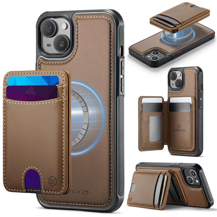 JEEHOOD J10 Flip Card Bag MagSafe Split RFID Leather Phone Case, For iPhone 13 Pro, For iPhone 13, For iPhone 12, For iPhone 12 Pro Max, For iPhone 12 Pro, For iPhone 11 Pro Max, For iPhone 11, For iPhone 11 Pro