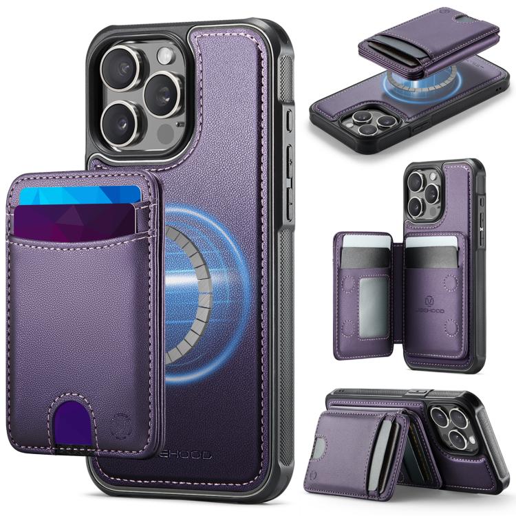JEEHOOD J10 Flip Card Bag MagSafe Split RFID Leather Phone Case, For iPhone 13 Pro, For iPhone 13, For iPhone 12, For iPhone 12 Pro Max, For iPhone 12 Pro, For iPhone 11 Pro Max, For iPhone 11, For iPhone 11 Pro