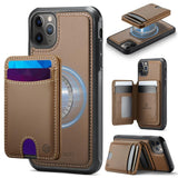 JEEHOOD J10 Flip Card Bag MagSafe Split RFID Leather Phone Case, For iPhone 13 Pro, For iPhone 13, For iPhone 12, For iPhone 12 Pro Max, For iPhone 12 Pro, For iPhone 11 Pro Max, For iPhone 11, For iPhone 11 Pro