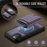 JEEHOOD J10 Flip Card Bag MagSafe Split RFID Leather Phone Case, For iPhone 11 Pro