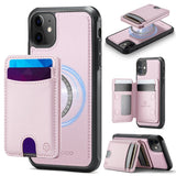 JEEHOOD J10 Flip Card Bag MagSafe Split RFID Leather Phone Case, For iPhone 13 Pro, For iPhone 13, For iPhone 12, For iPhone 12 Pro Max, For iPhone 12 Pro, For iPhone 11 Pro Max, For iPhone 11, For iPhone 11 Pro