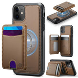 JEEHOOD J10 Flip Card Bag MagSafe Split RFID Leather Phone Case, For iPhone 13 Pro, For iPhone 13, For iPhone 12, For iPhone 12 Pro Max, For iPhone 12 Pro, For iPhone 11 Pro Max, For iPhone 11, For iPhone 11 Pro