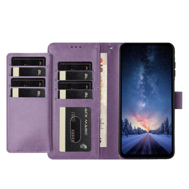 Lambskin 8-card Slot Leather Phone Case, For iPhone 13, For iPhone 12 / 12 Pro, For iPhone 12 Pro Max, For iPhone 11 Pro Max